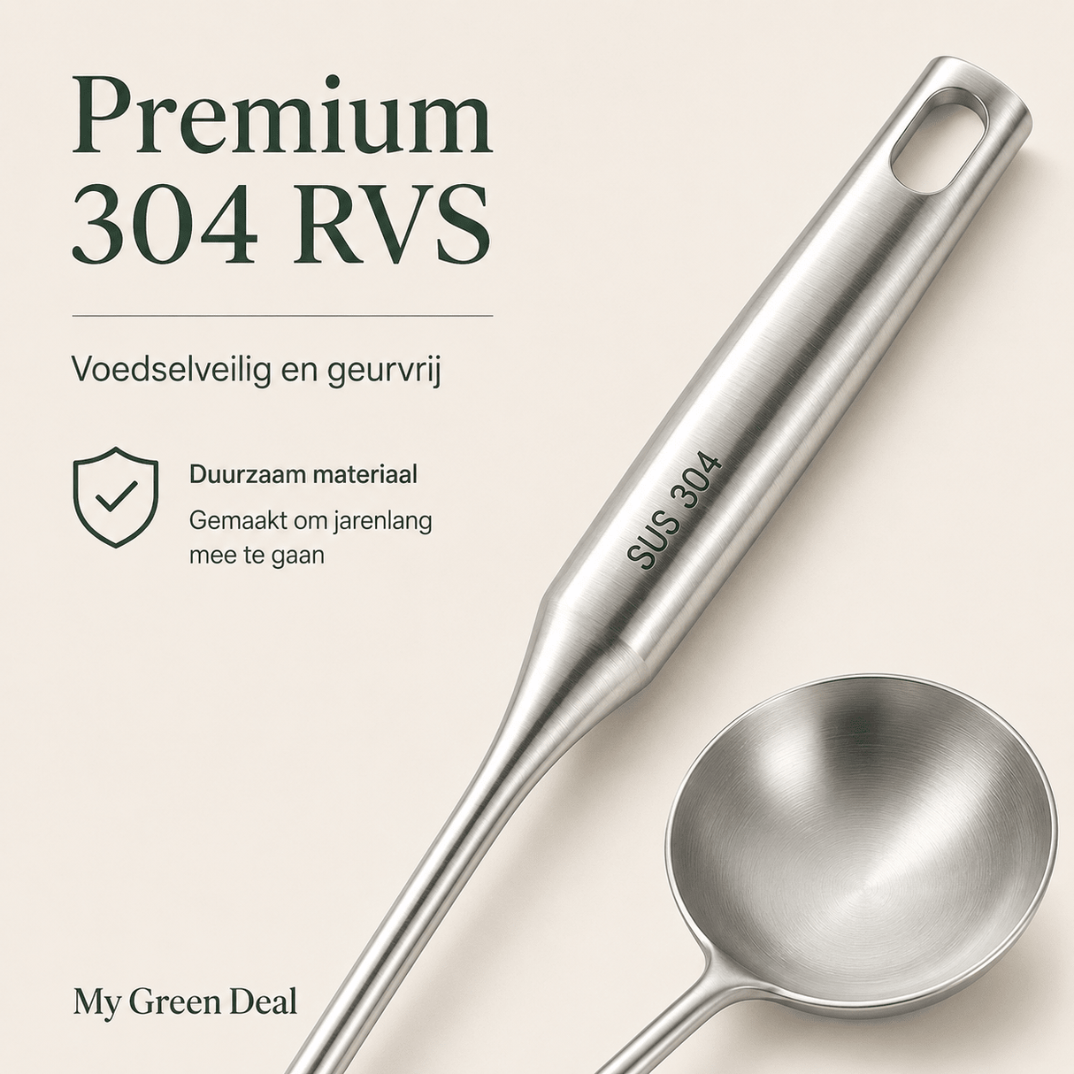 RVS Soeplepel 35 cm - My Green Deal