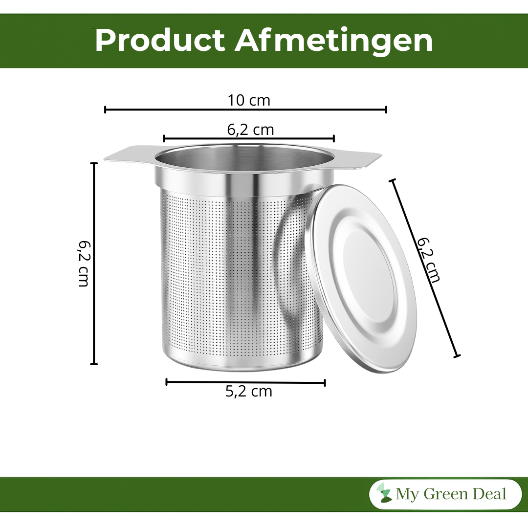 RVS Theezeef met Deksel – Thee Infuser