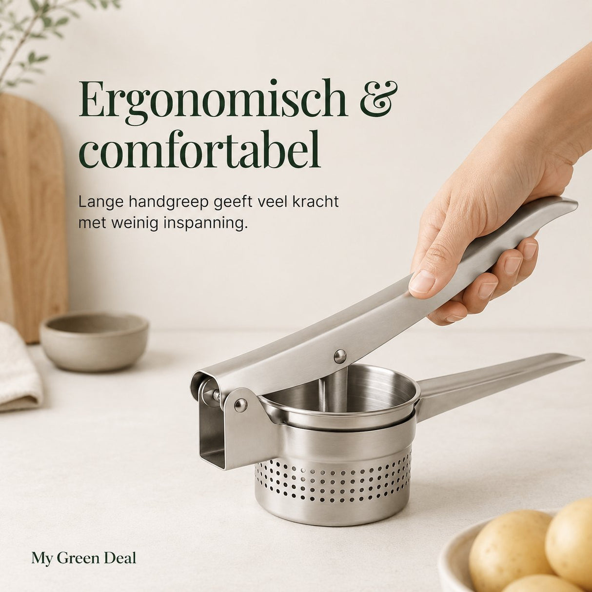 RVS Pureeknijper 27,5 cm - My Green Deal
