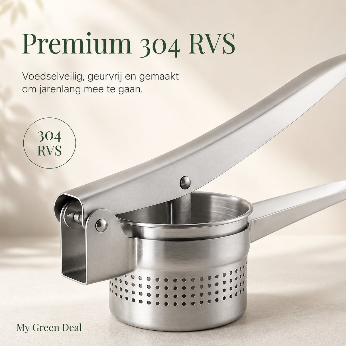 RVS Pureeknijper 27,5 cm - My Green Deal