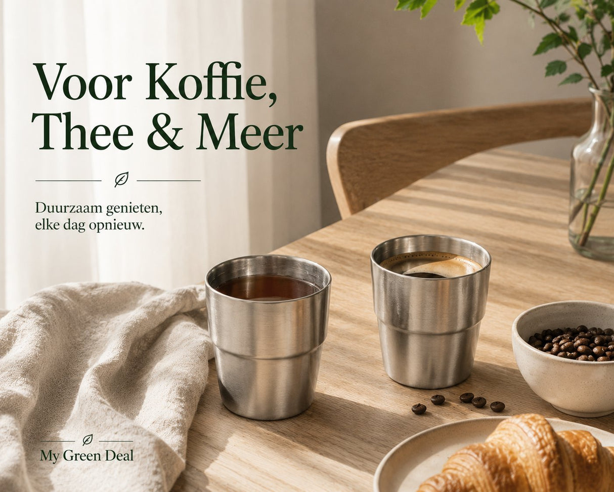 RVS Stapelbare Bekers - Set van 5 - My Green Deal