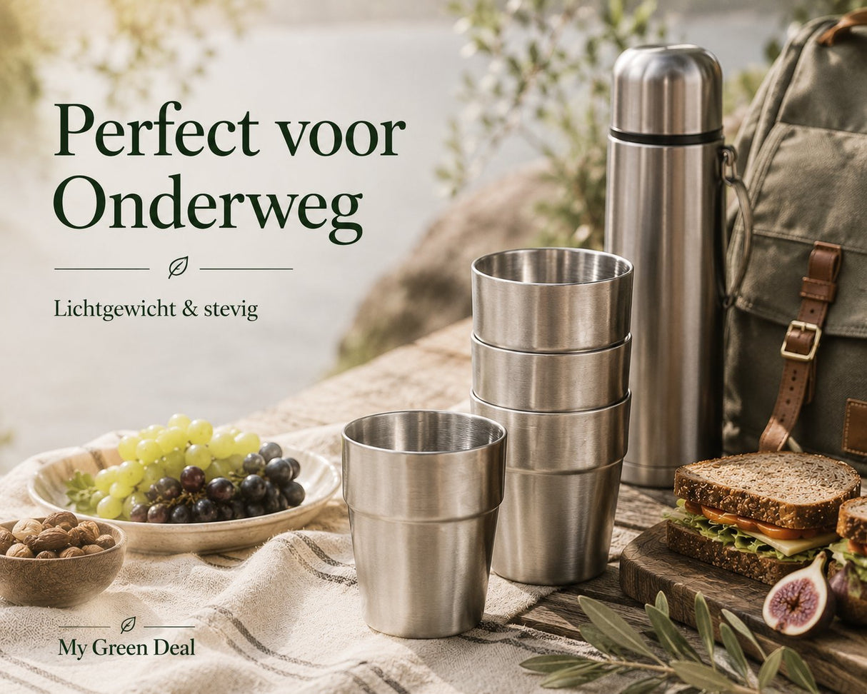 RVS Stapelbare Bekers - Set van 5 - My Green Deal
