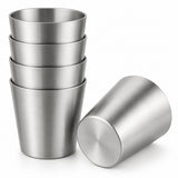 RVS Bekers Set 300ml – 5 stuks - My Green Deal