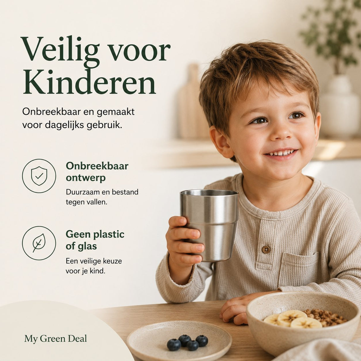 RVS Stapelbare Bekers - Set van 5 - My Green Deal