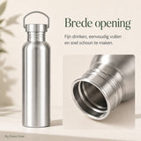 RVS drinkfles enkelwandig 750ml - My Green Deal