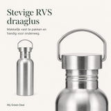 RVS drinkfles enkelwandig 500ml - My Green Deal