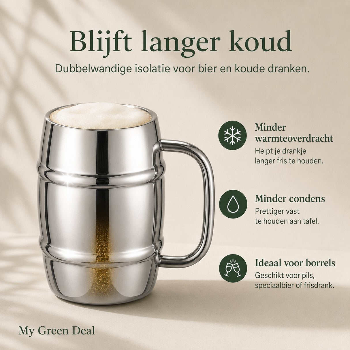 RVS Bierpul 500 ml - My Green Deal