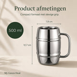 RVS Bierpul 500 ml - My Green Deal