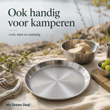 Luxe Grote RVS Borden Set (4-delig) - 26cm - My Green Deal