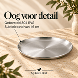 RVS Luxe Serveerborden Set – RVS Bordenset 14 cm, 20 cm & 26 cm - My Green Deal