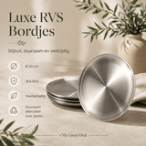 Luxe RVS Borden Set (4-delig) - 20cm - My Green Deal