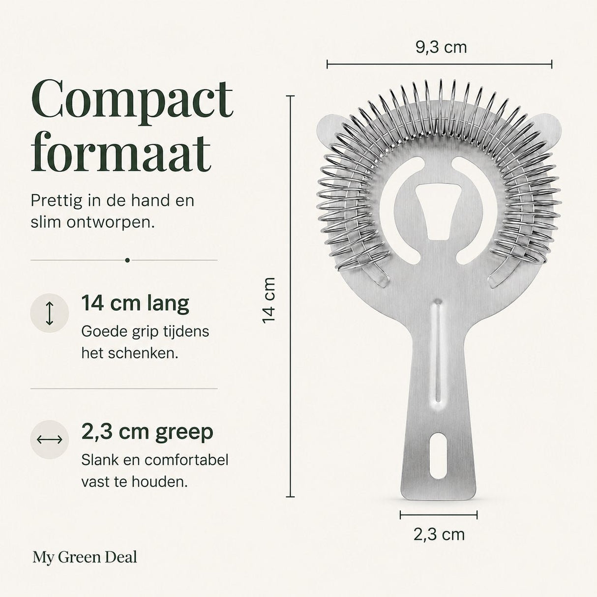 RVS Cocktail Strainer - My Green Deal