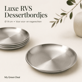 Luxe Kleine RVS Borden Set (4-delig) - 14cm - My Green Deal