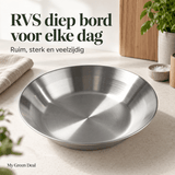 RVS diep bord enkelwandig - My Green Deal