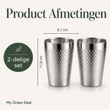 RVS Luxe drinkbeker 350ml set van 2 - My Green Deal