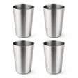 RVS langwerpige dubbelwandige Bekers 350ml– Set van 4 - My Green Deal
