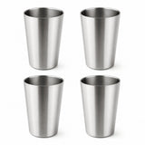 RVS langwerpige dubbelwandige Bekers 350ml– Set van 4 - My Green Deal