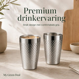 RVS Luxe drinkbeker 350ml set van 2 - My Green Deal