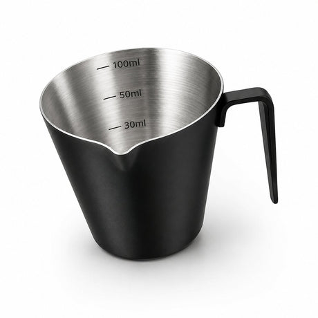 RVS Espresso Schenkkan Zwart - 100ml - My Green Deal