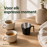 RVS Espresso Schenkkan Zwart - 100ml - My Green Deal