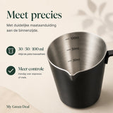 RVS Espresso Schenkkan Zwart - 100ml - My Green Deal