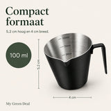 RVS Espresso Schenkkan Zwart - 100ml - My Green Deal