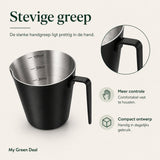 RVS Espresso Schenkkan Zwart - 100ml - My Green Deal