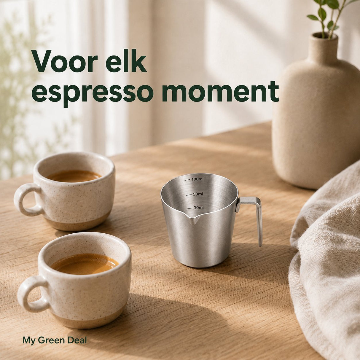 RVS Espresso Schenkkan Zilver - 100ml - My Green Deal