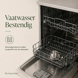 RVS Koffiekop met Schotel & Lepel - My Green Deal