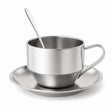 RVS Koffiekop met Schotel & Lepel - My Green Deal