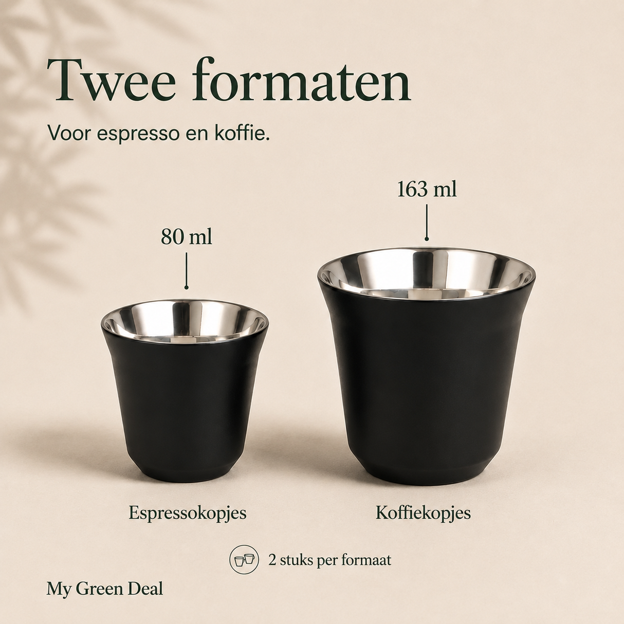 RVS koffiebundel XL - Zwart