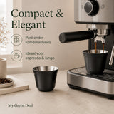 RVS Koffiebekers Zwart Set van 2 – 163 ml - My Green Deal