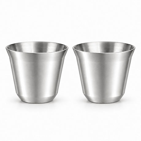 RVS Koffiebekers Zilver Set van 2 – 163 ml - My Green Deal