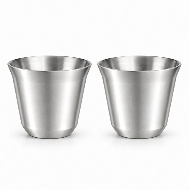 RVS Koffiebekers Zilver Set van 2 – 163 ml - My Green Deal