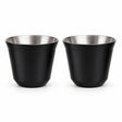 RVS Koffiebekers Zwart Set van 2 – 163 ml - My Green Deal