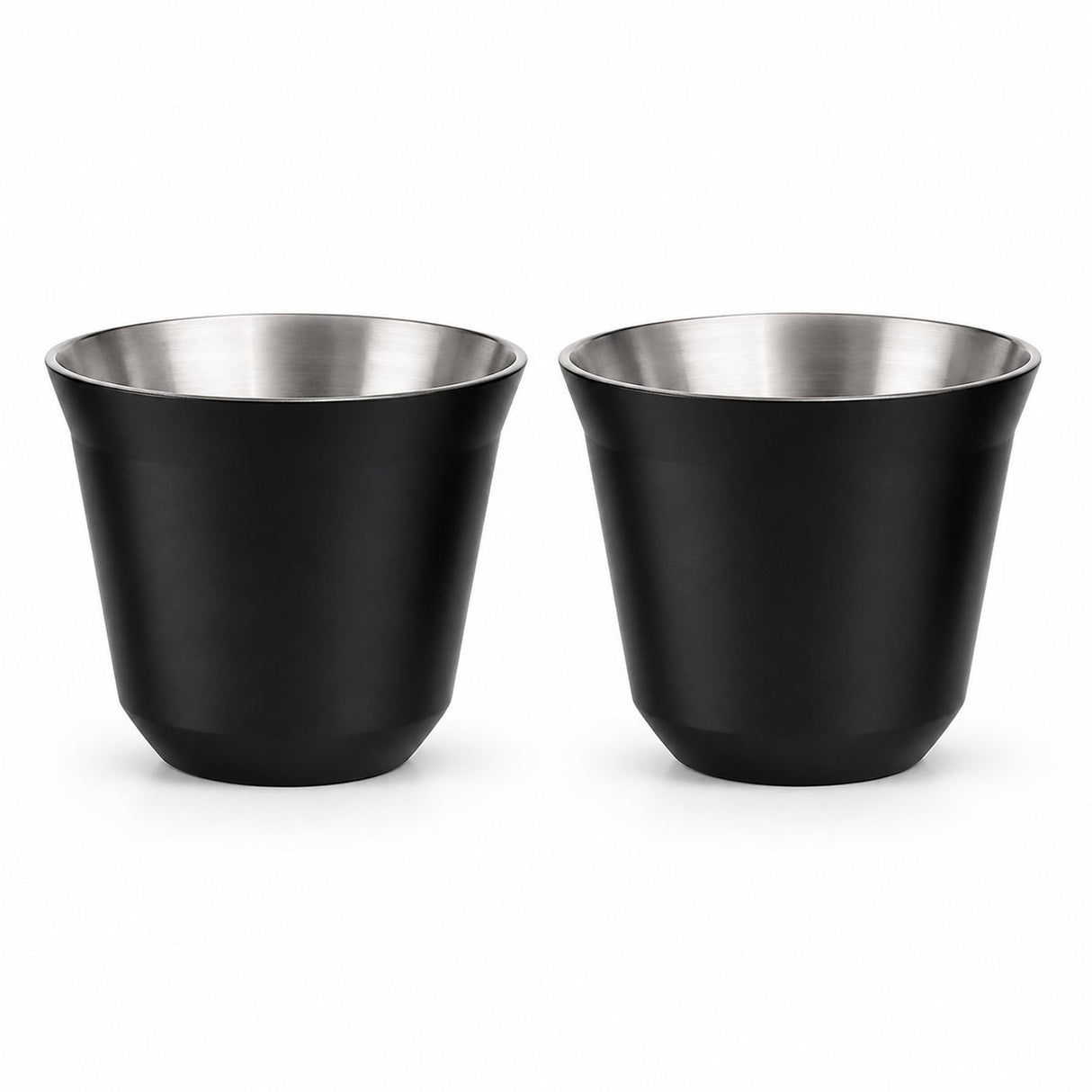 RVS Koffiebekers Zwart Set van 2 – 163 ml - My Green Deal