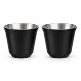 RVS Koffiebekers Zwart Set van 2 – 163 ml - My Green Deal