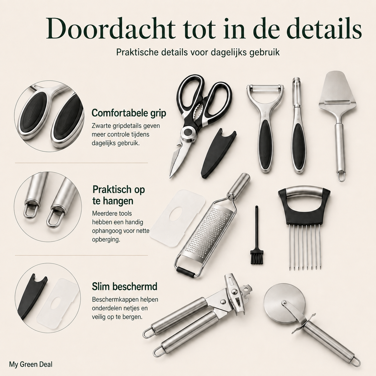 RVS Keuken Essentials Set – 8-delig