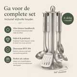 RVS Keukenhulpset 6-delig - My Green Deal