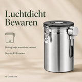 RVS Koffie Bewaarbus 1.8L Zilver - My Green Deal