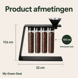 RVS koffieboonhouder zwart - My Green Deal