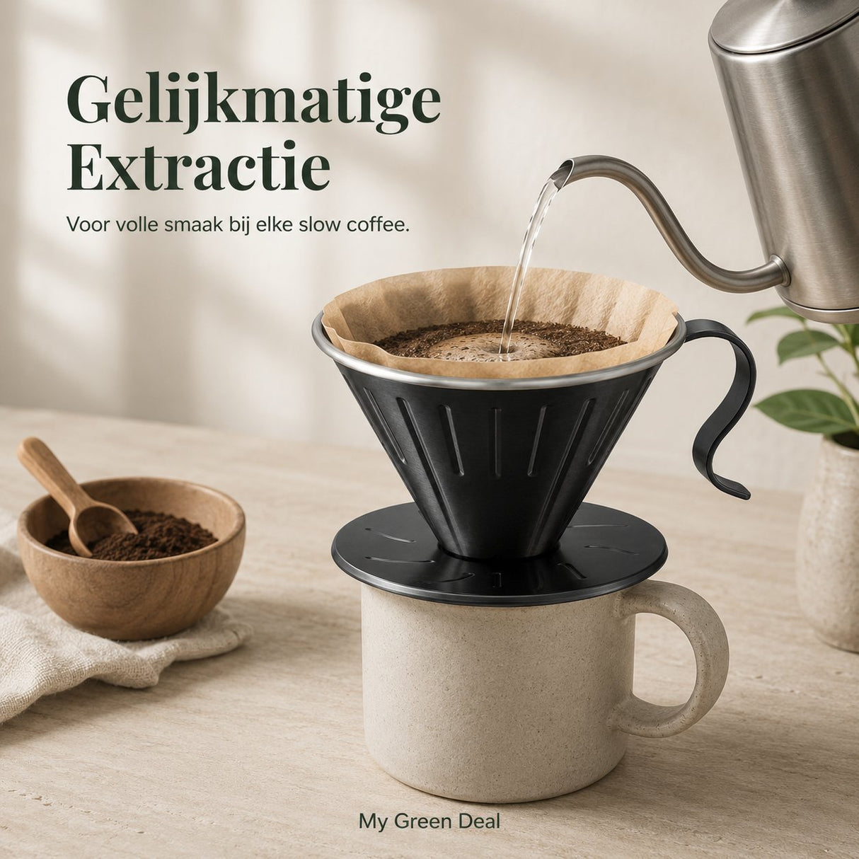 RVS Koffiefilter zwart - My Green Deal