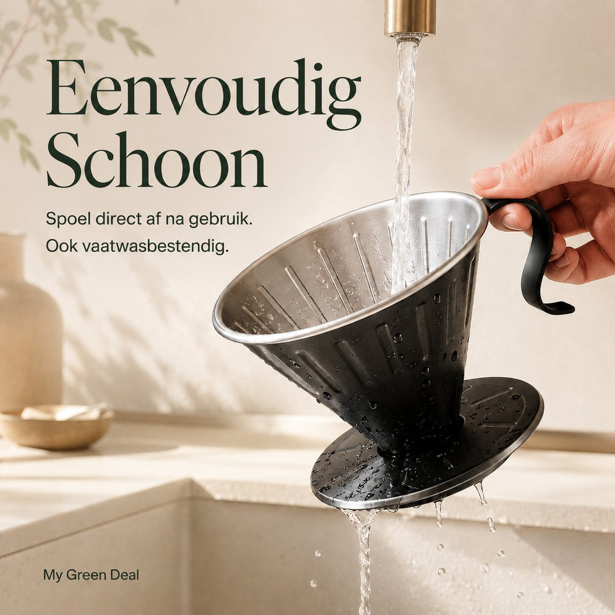 RVS Koffiefilter zwart - My Green Deal
