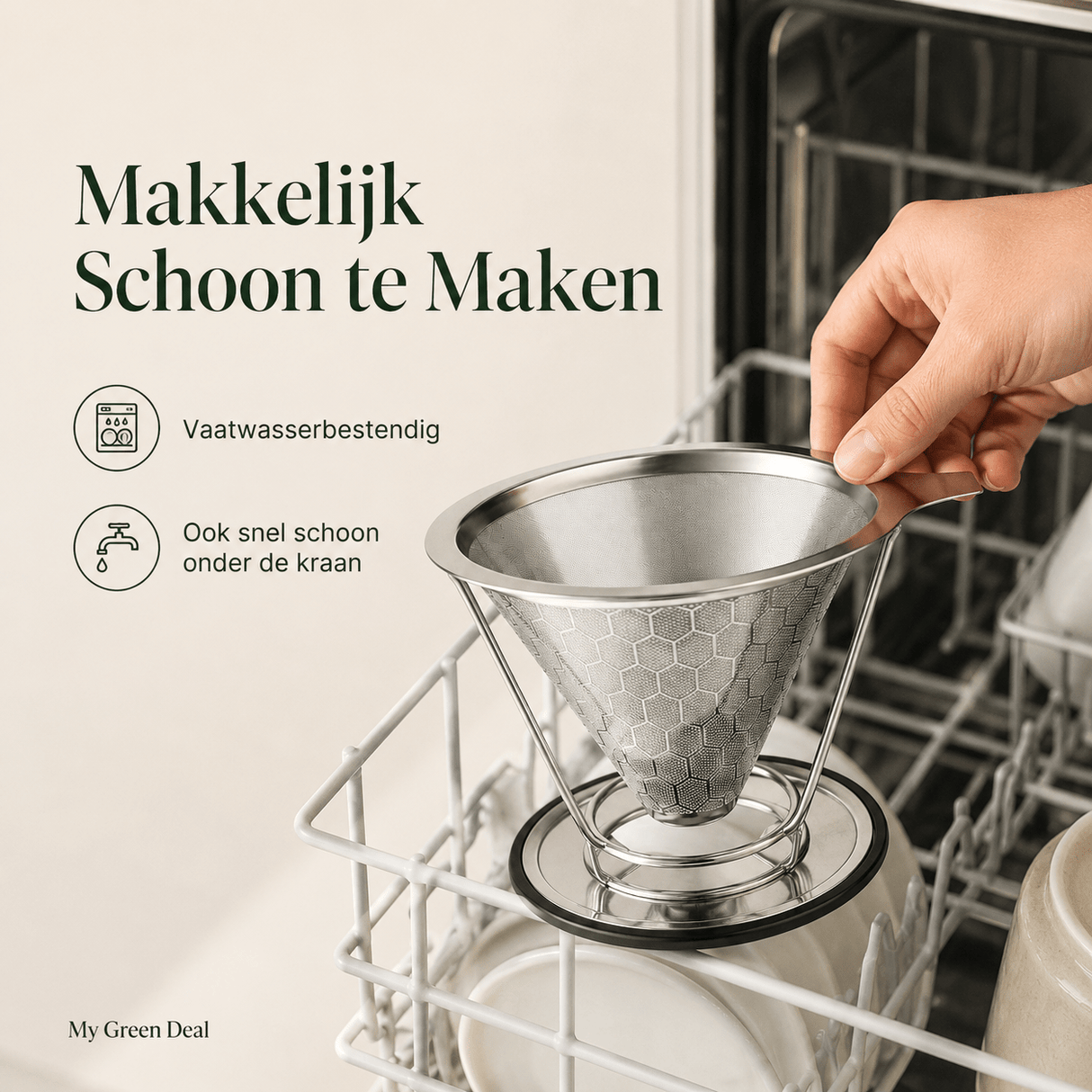 RVS Koffiefilter Herbruikbaar - My Green Deal