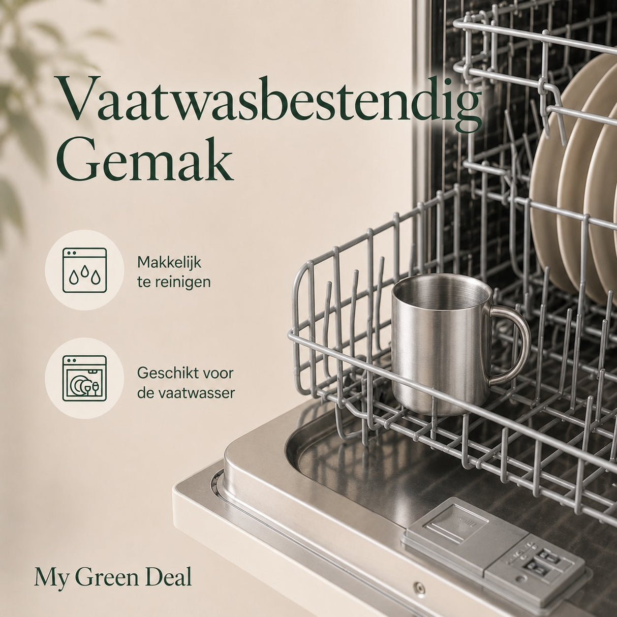 RVS isolerende Mok met Deksel – 220ml - My Green Deal