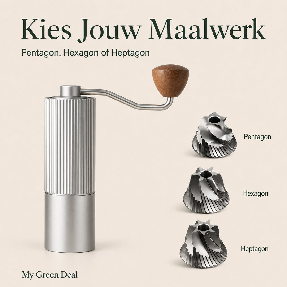 RVS Koffiemaler Zilver - My Green Deal
