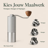 RVS Koffiemaler Zilver - My Green Deal