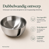 RVS kom dubbelwandig Ø15cm