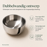 RVS kom dubbelwandig Ø10cm