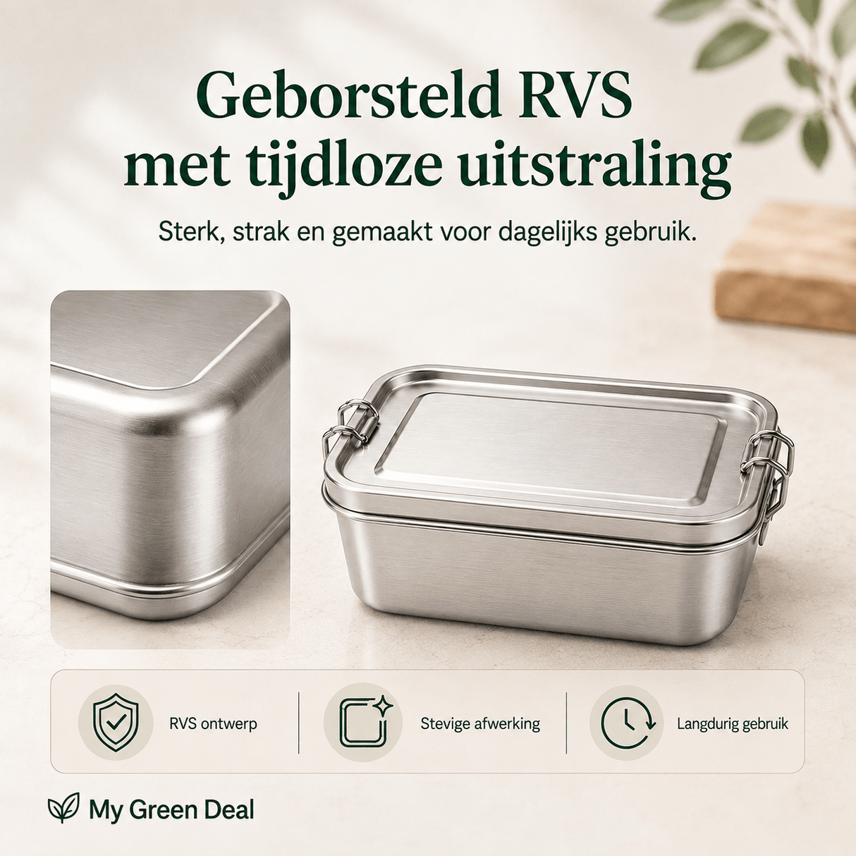 RVS Lunchbox 1200ml - My Green Deal